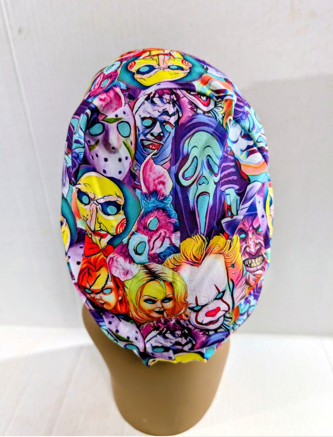 Scrub Cap, Surgical Hat, Euro Style Scrub Cap, Chemo Hat, Stretchy, Adjustable, Horror