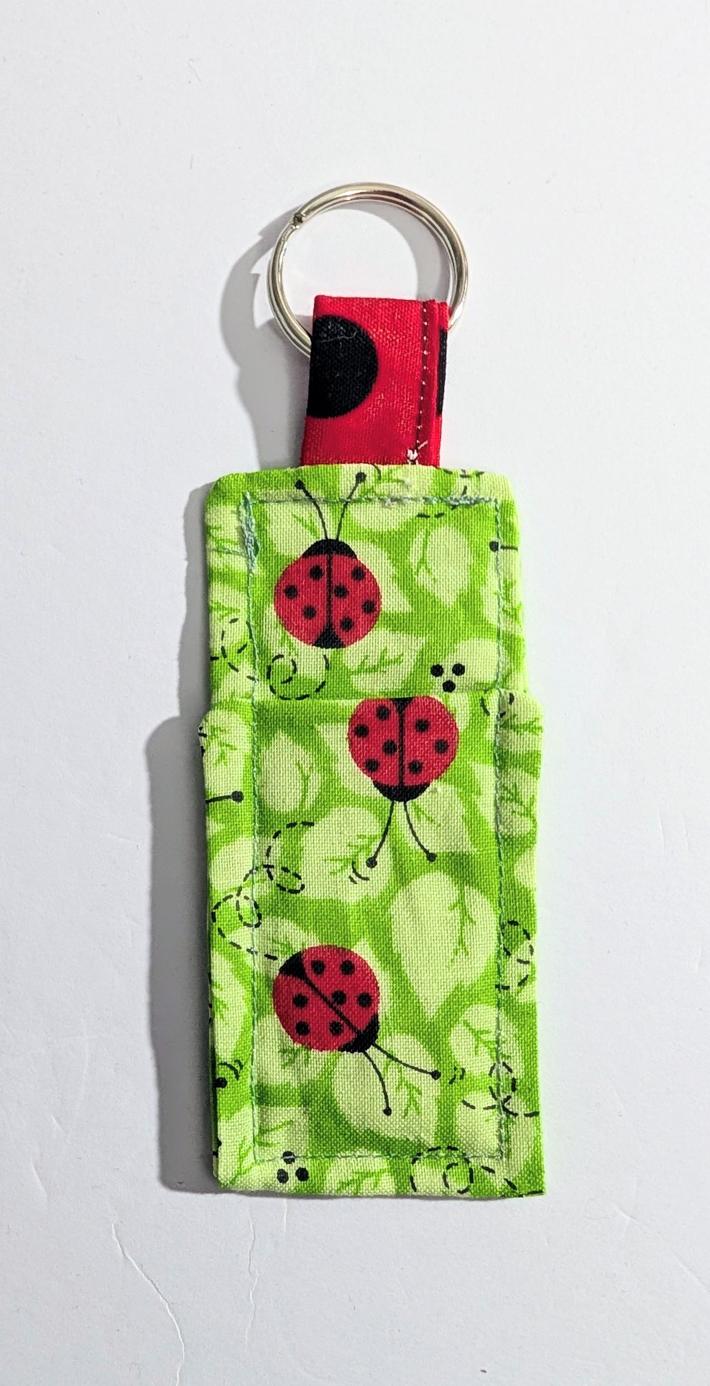 Chapstick Holder, Keychain Lipstick Holder, Lighter Holder, Keychain, Ladybugs