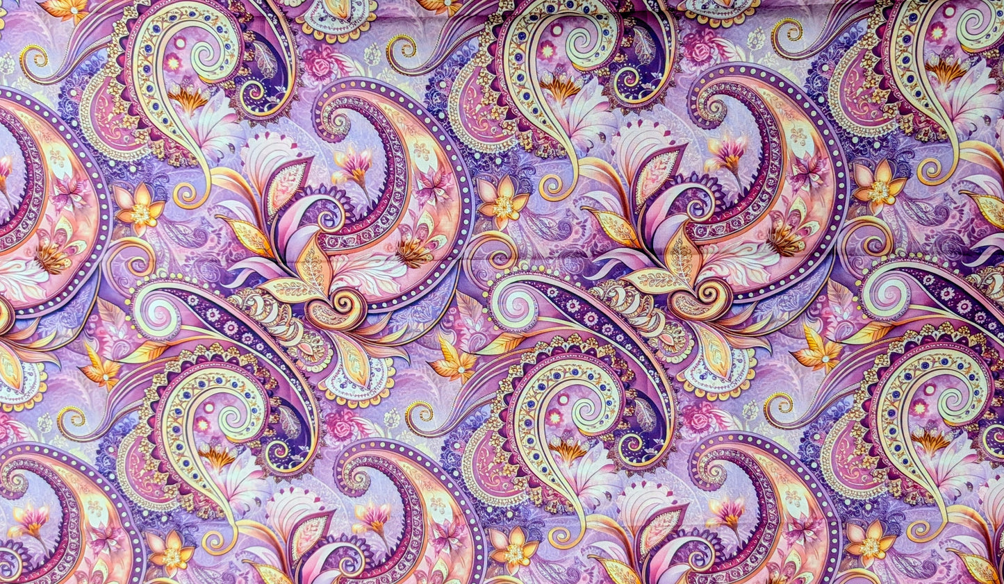 Door Draft Stopper, Cedar Filled, Draft Stopper, Window Draft Stopper, Purple, Paisley