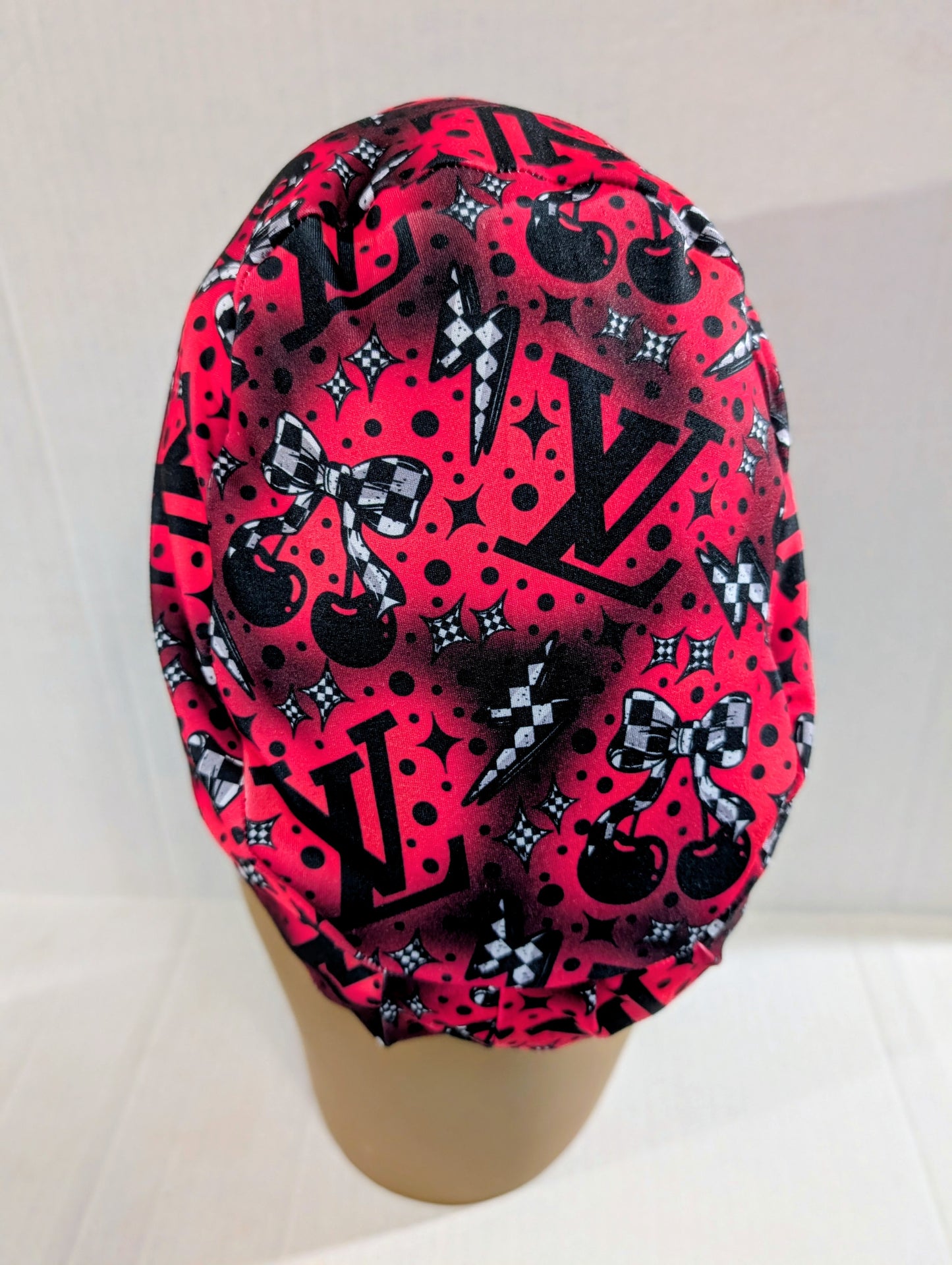 Scrub Cap, Surgical Hat, Euro Style Scrub Cap, Checkers, Boujee