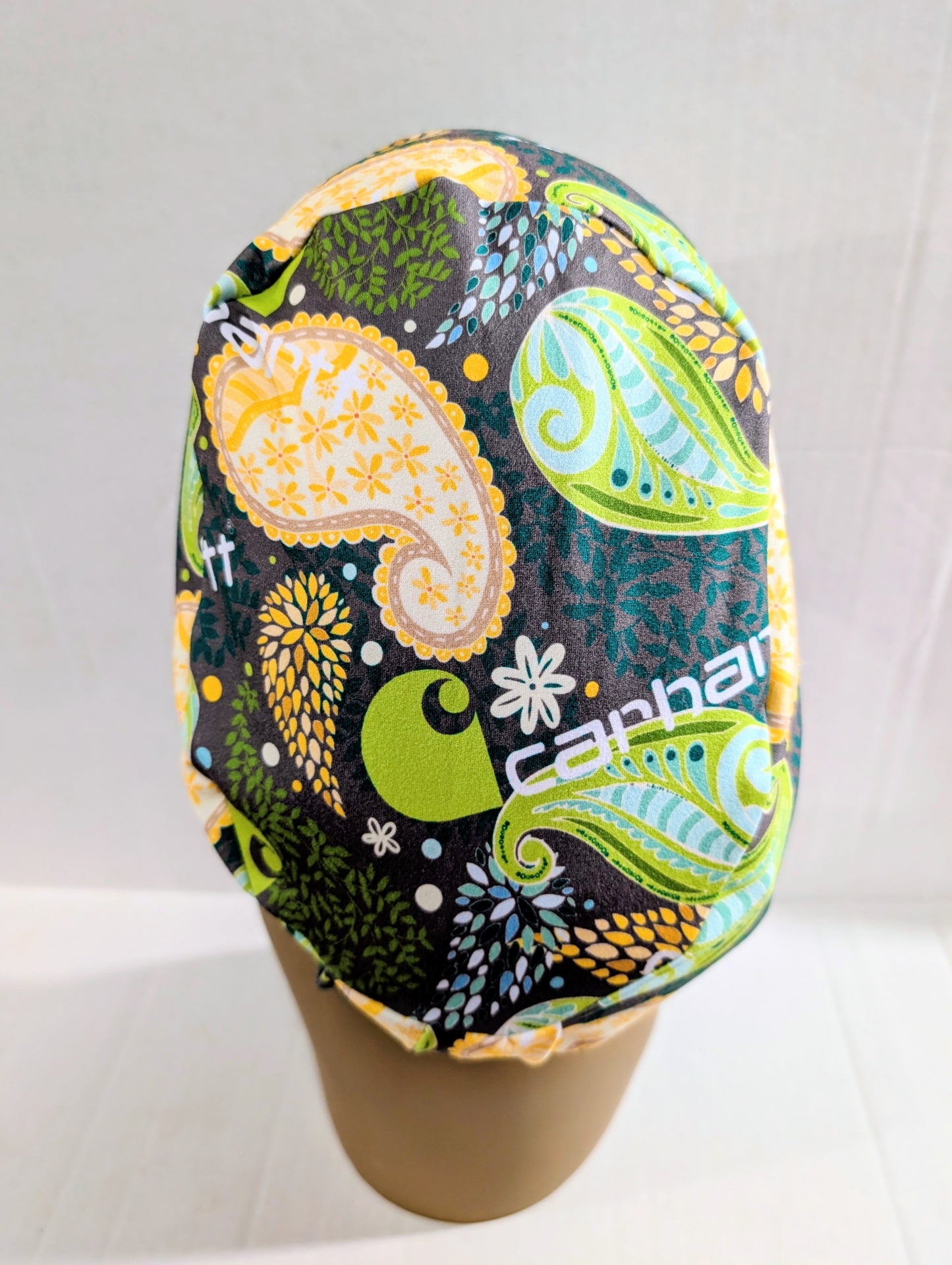 Scrub Cap, Surgical Hat, Euro Style Scrub Cap, Chemo Hat, Stretchy,Flowers, Paisley