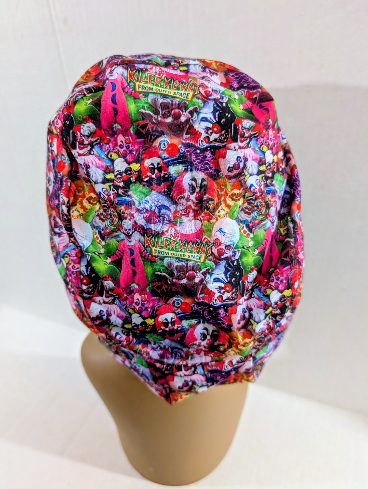 Scrub Cap, Surgical Hat, Euro Style Scrub Cap, Chemo Hat, Horror, Killer Klowns