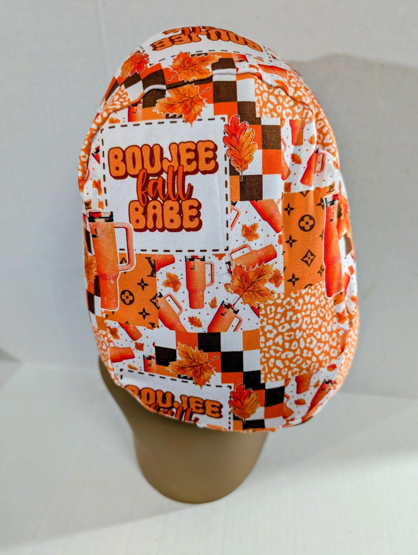 Scrub Cap, Surgical Hat, Euro Style Scrub Cap, Chemo Hat, Stretchy, Hat, Adjustable, Fall, Boujee