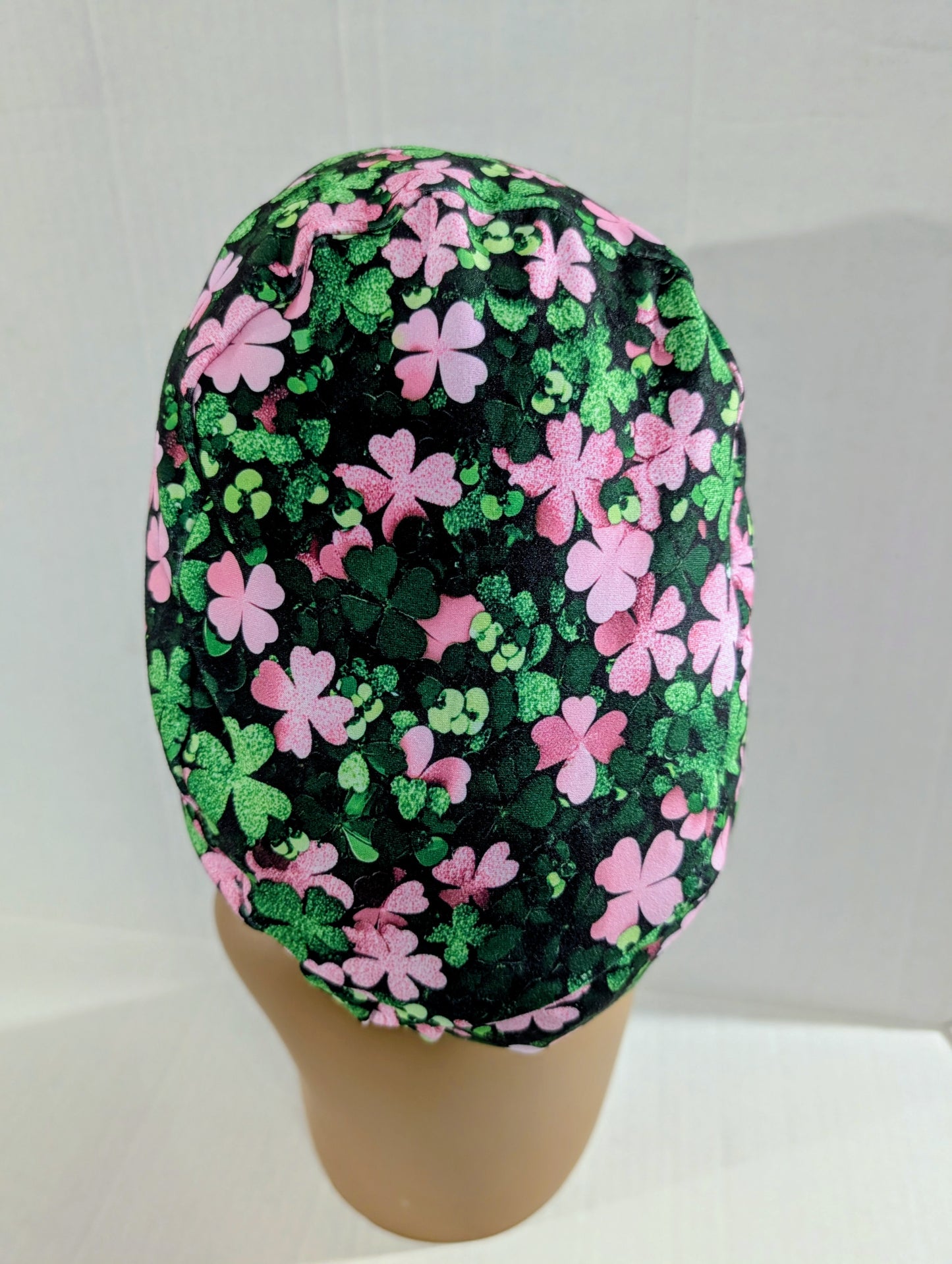 Scrub Cap, Surgical Hat, Euro Scrub Cap, Stretchy, Shamrocks, St. Patricks