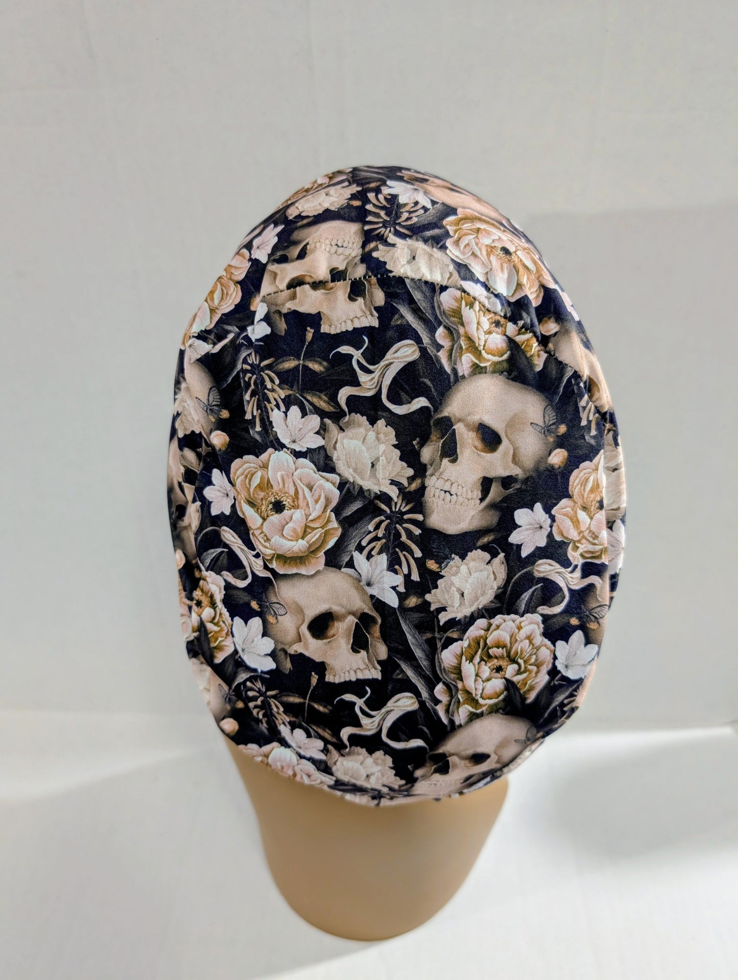 Scrub Cap, Surgical Hat, Euro Style Scrub Cap, Chemo Hat, Halloween, Skulls