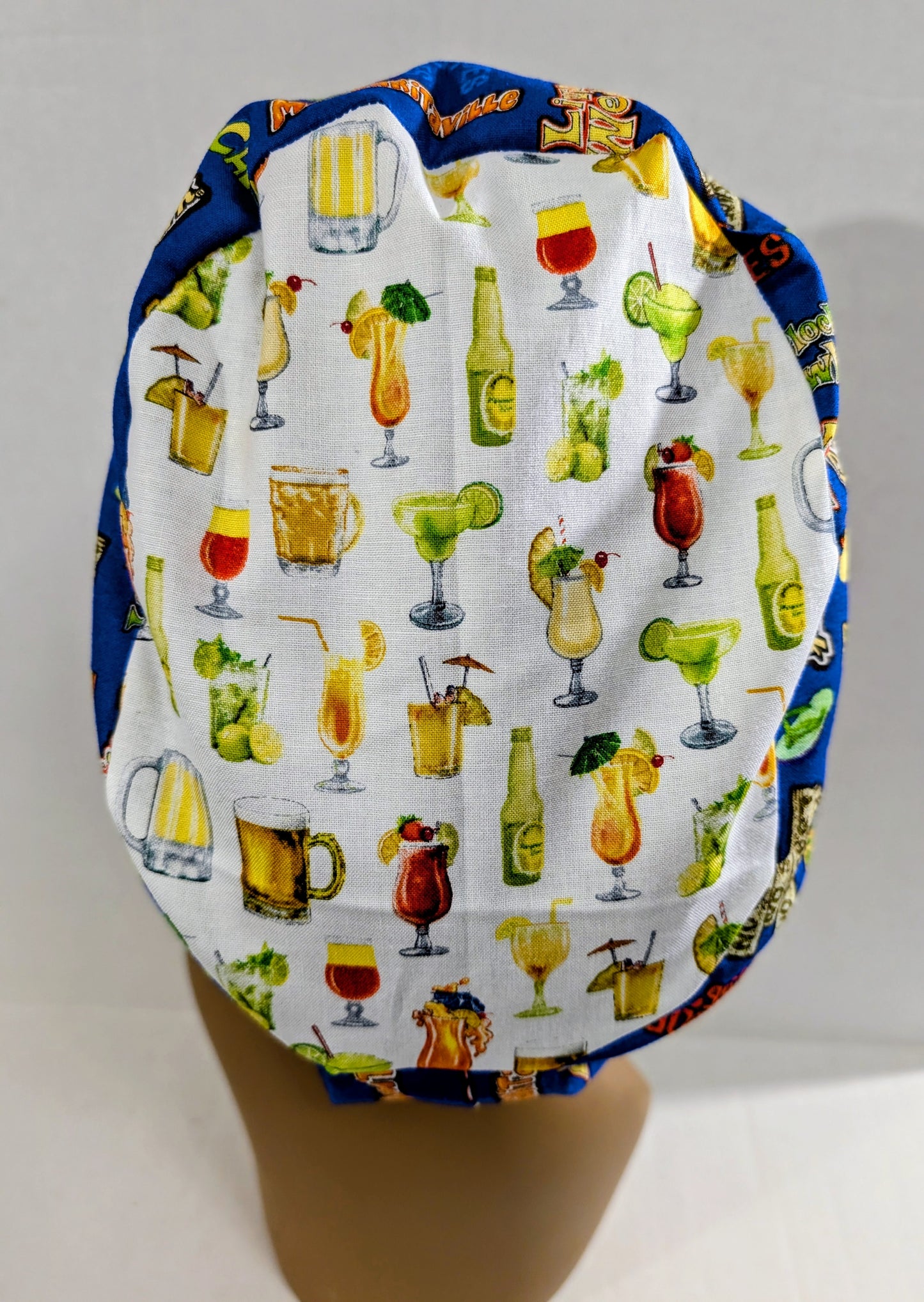 Scrub Cap, Surgical Hat, Euro Style Scrub Cap, Chemo Hat, USA, Margarita, Parrot