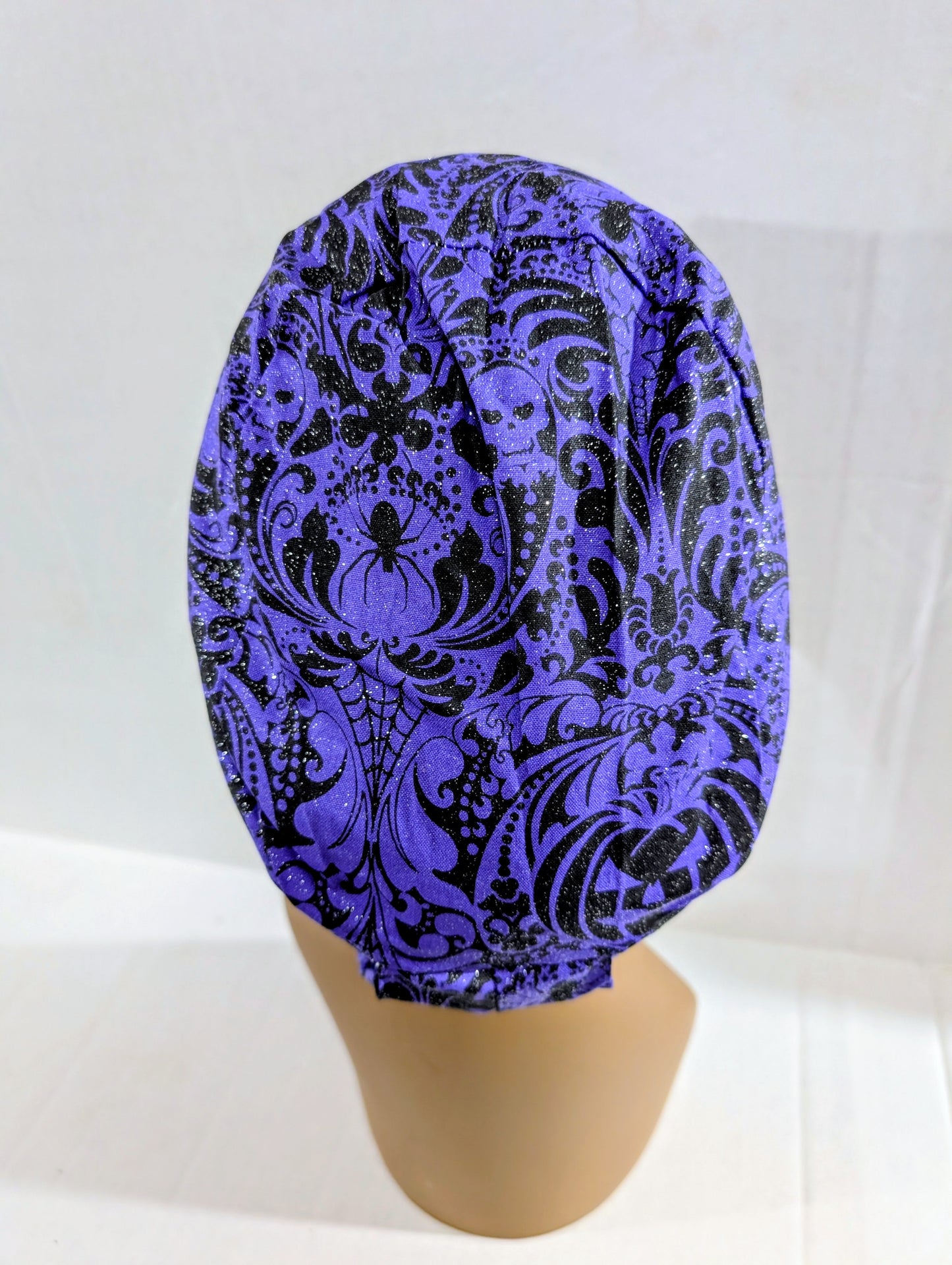 Scrub Cap, Surgical Hat, Euro Style Scrub Cap, Chemo Hat, Halloween, Spiderweb
