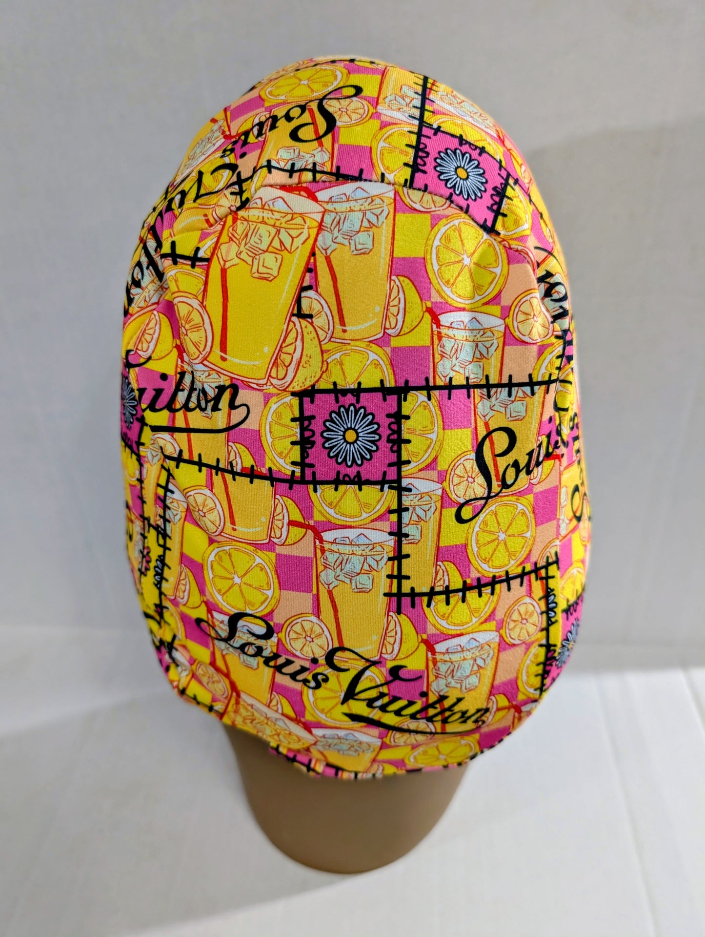 Scrub Cap, Surgical Hat, Euro Style Scrub Cap, Chemo Hat, Stretchy, Lemons, Boujee