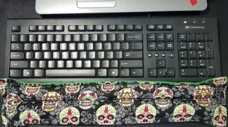 Computer Keyboard Wrist Supports, heat pad, cold pack, rice bag, Sugar skulls
