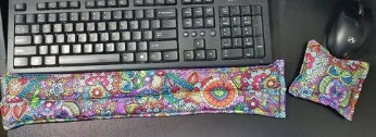 Computer Keyboard Wrist Supports, heat pad, rice bag, floral