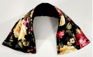 Rice flax seed therapeutic  heating/cooling neck wrap, rice bag, Flowers