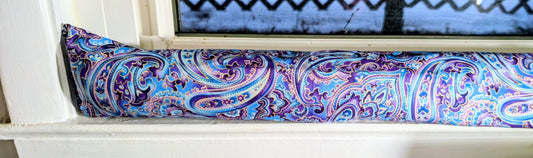 Door Draft Stopper, Cedar Filled, Draft Stopper, Insect Repellent, Paisley
