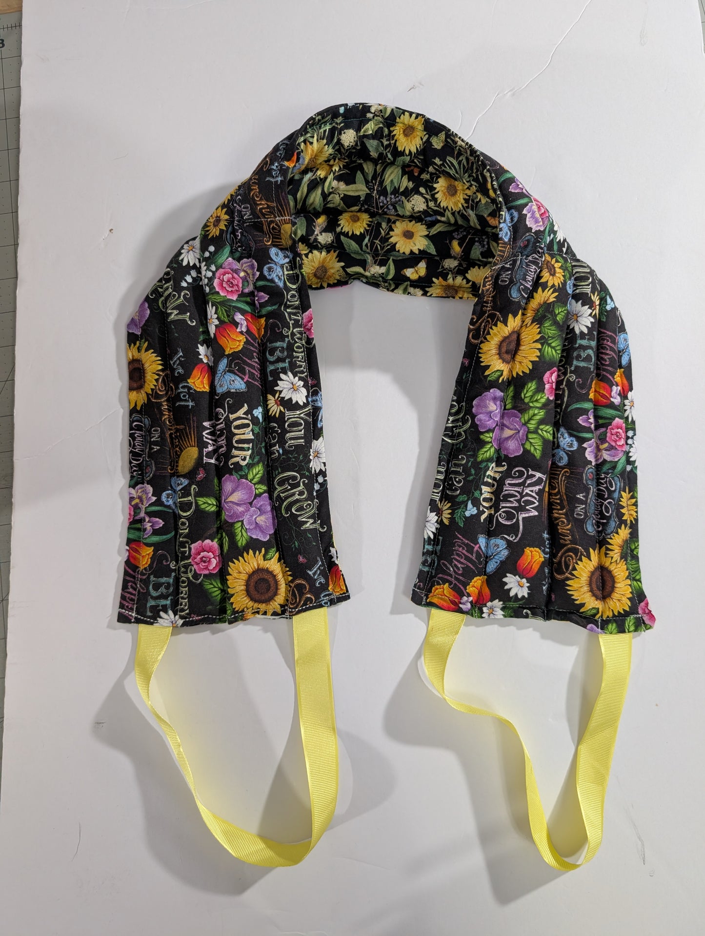 Rice flax seed therapeutic  heating/cooling neck wrap, rice bag, Flowers, RTS