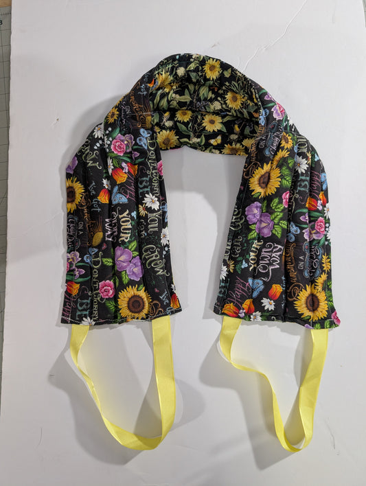Rice flax seed therapeutic  heating/cooling neck wrap, rice bag, Flowers, RTS