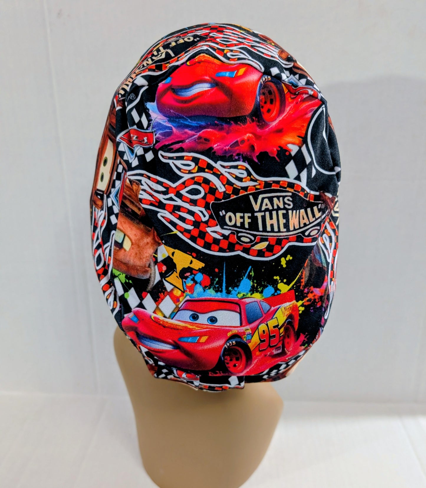 Scrub Cap, Surgical Hat, Euro Style Scrub Cap, Stretchy, Cars