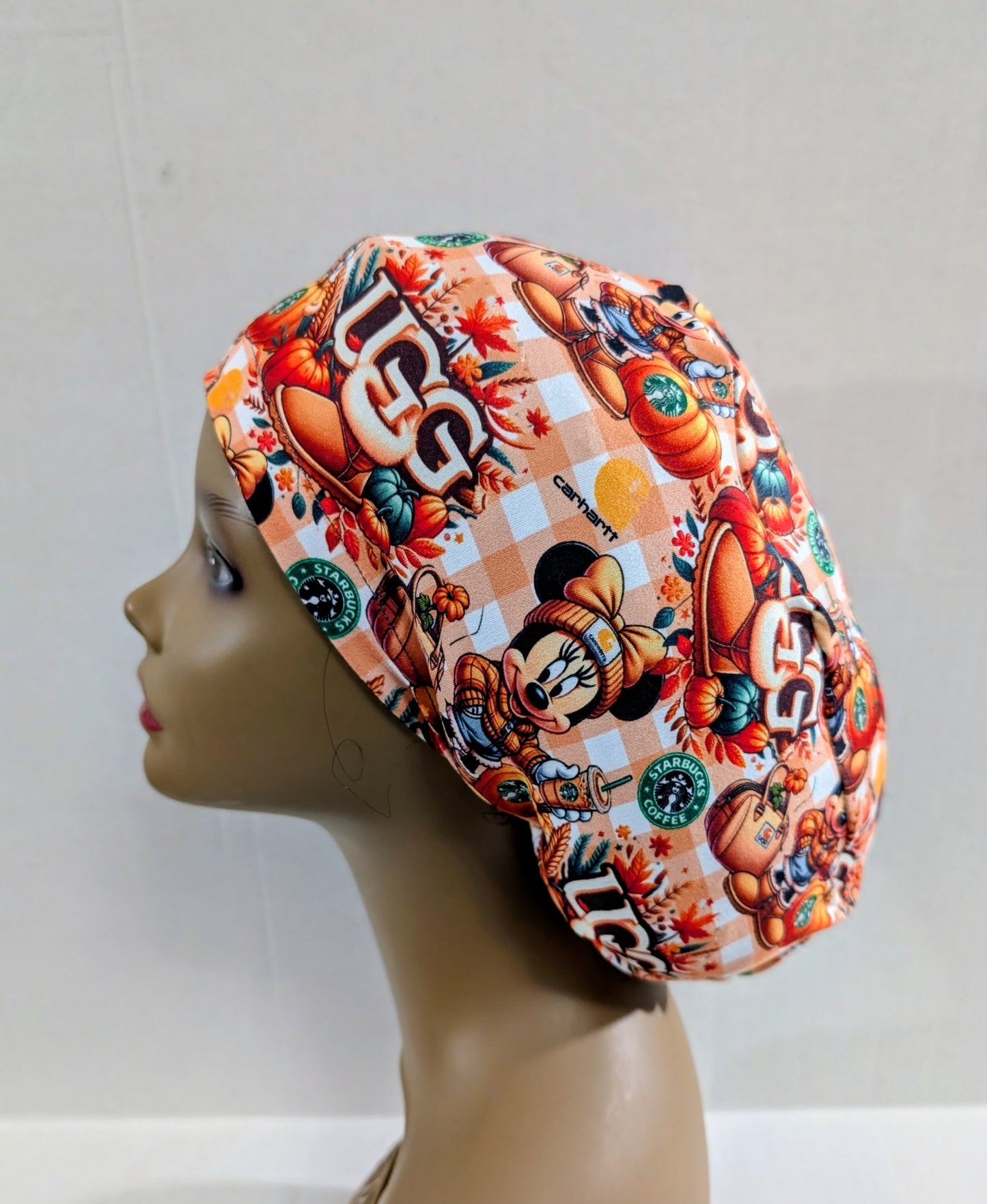 Scrub Cap, Surgical Hat, Euro Style Scrub Cap, Chemo Hat, Stretchy, Hat, Adjustable, Fall, Boujee, Mouse