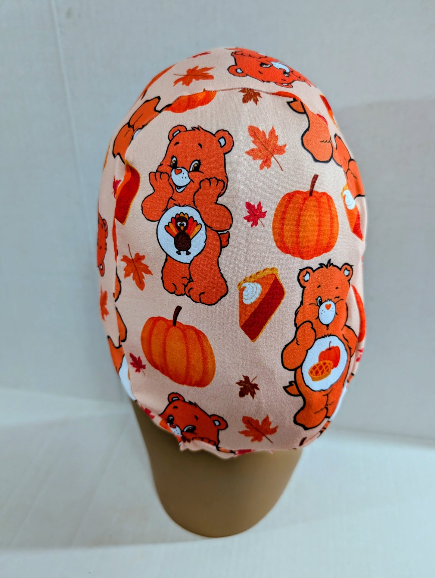 Scrub Cap, Surgical Hat, Euro Style Scrub Cap, Chemo Hat, Stretchy, Hat, Adjustable, Fall, Bears