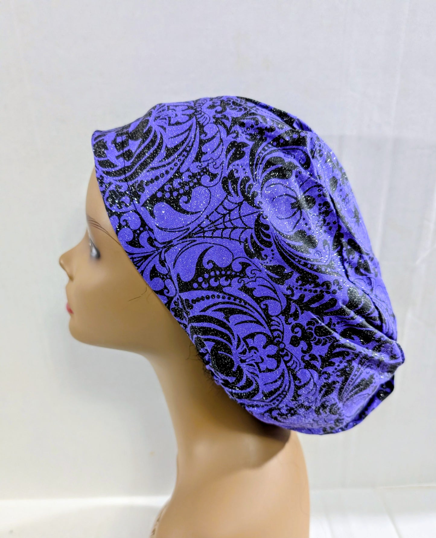 Scrub Cap, Surgical Hat, Euro Style Scrub Cap, Chemo Hat, Halloween, Spiderweb