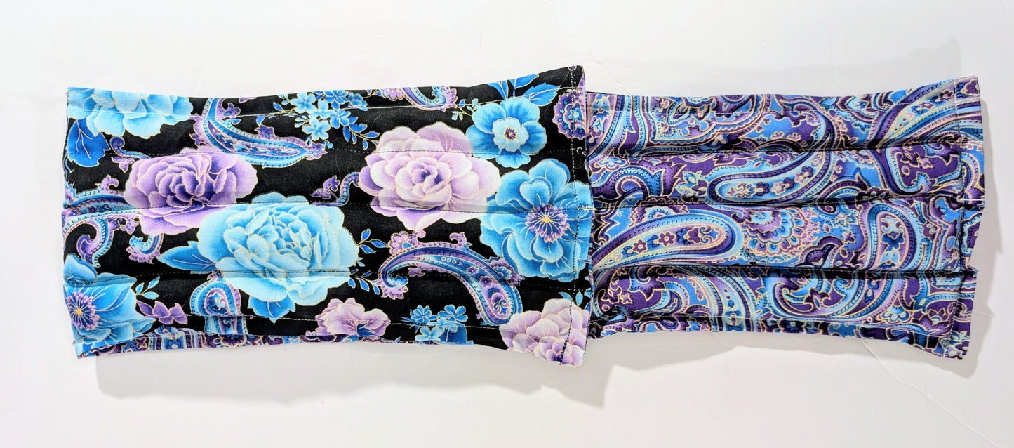 Rice therapeutic heating/cooling pad, rice bag, Heat/Cold Pack, Eye Bag, Paisley