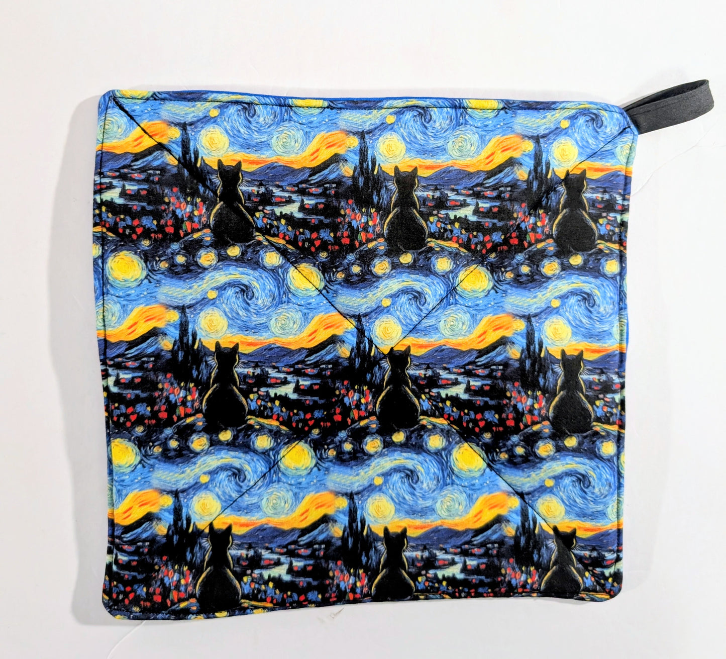 Cats, Starry Night, PotHolder, Oven Mitt