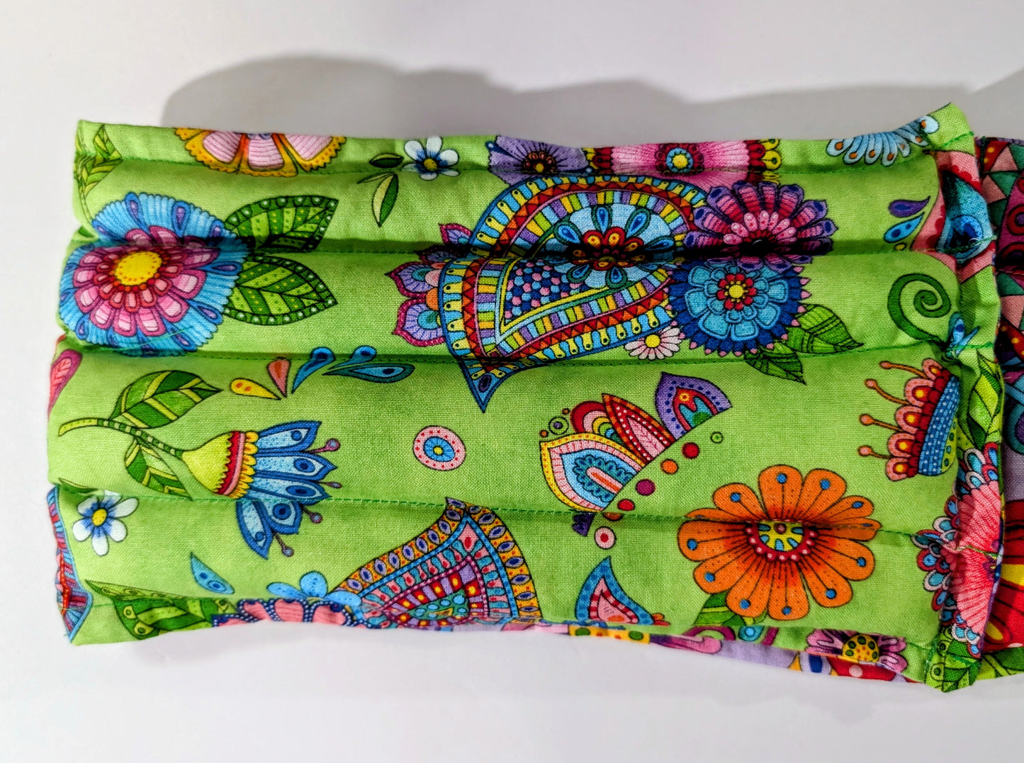 Rice flax seed therapeutic  heating/cooling neck wrap, rice bag, Paisley