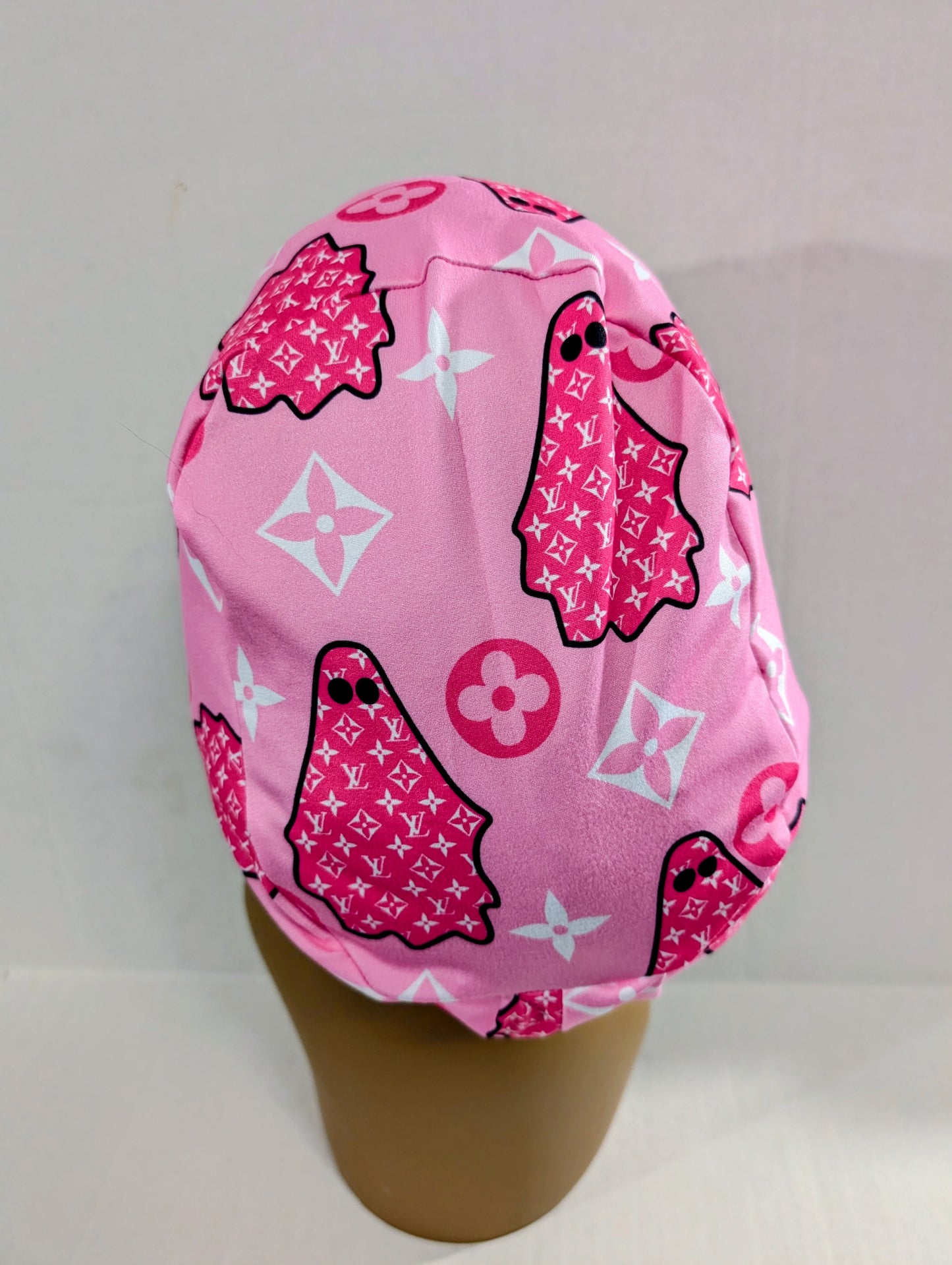 Scrub Cap, Surgical Hat, Euro Style Scrub Cap, Chemo Hat, Stretchy, Hat, Adjustable, Ghost, Boujee