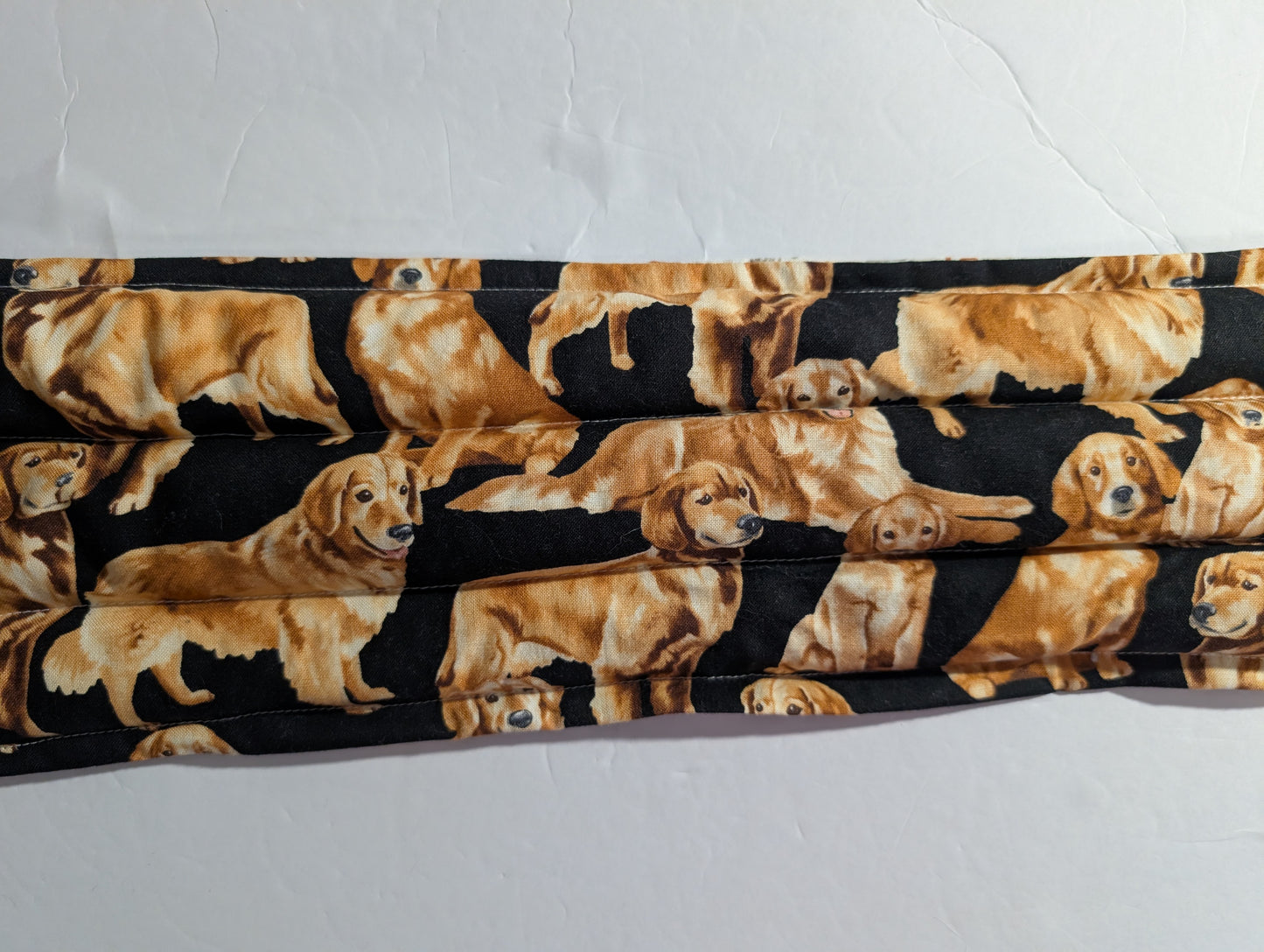 Rice flax seed therapeutic  heating/cooling neck wrap, rice bag, Dog, Golden Retrievers