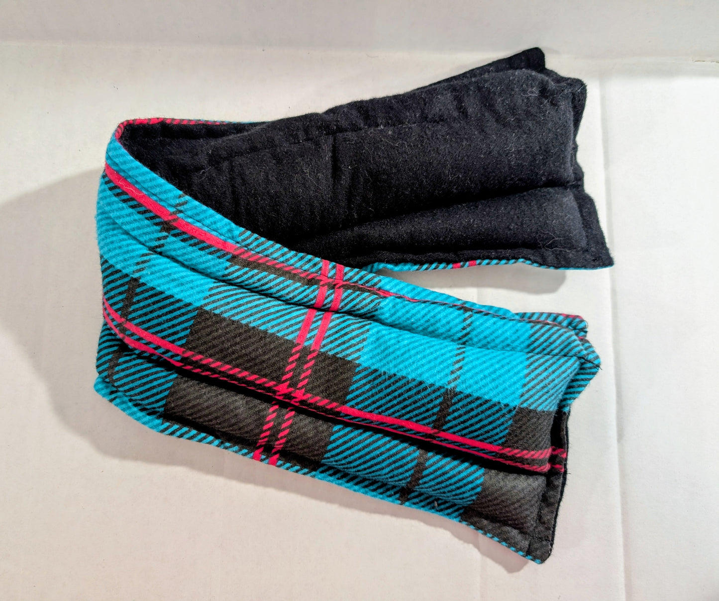 Rice flax seed therapeutic  heating/cooling neck wrap, rice bag, Self Care, Plaid