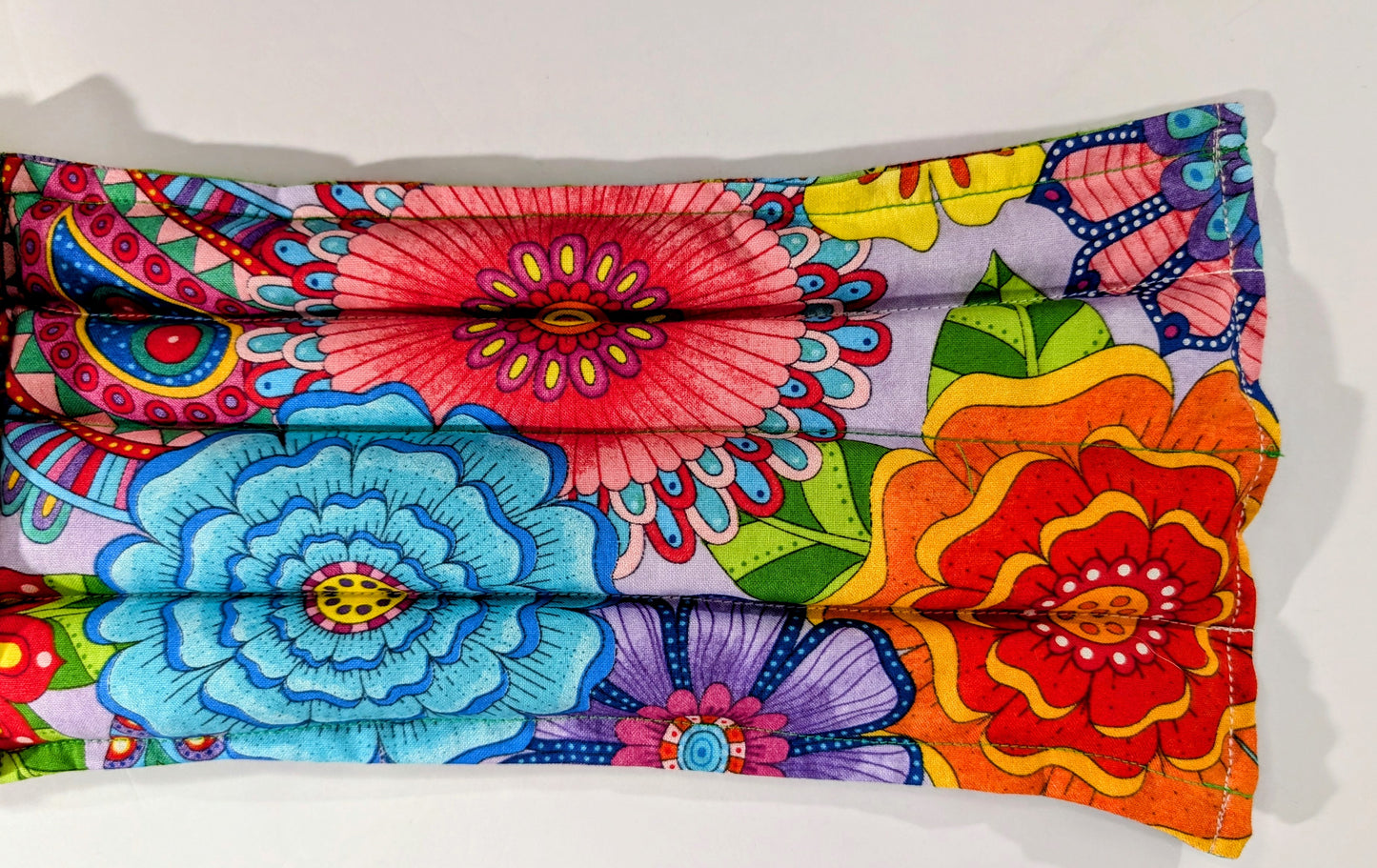 Rice flax seed therapeutic  heating/cooling neck wrap, rice bag, Paisley