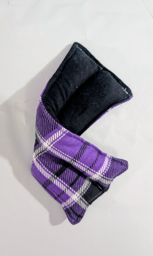 Rice therapeutic heating/cooling pad, rice bag, Heat/Cold Pack, Eye Bag, Purple, Plaid