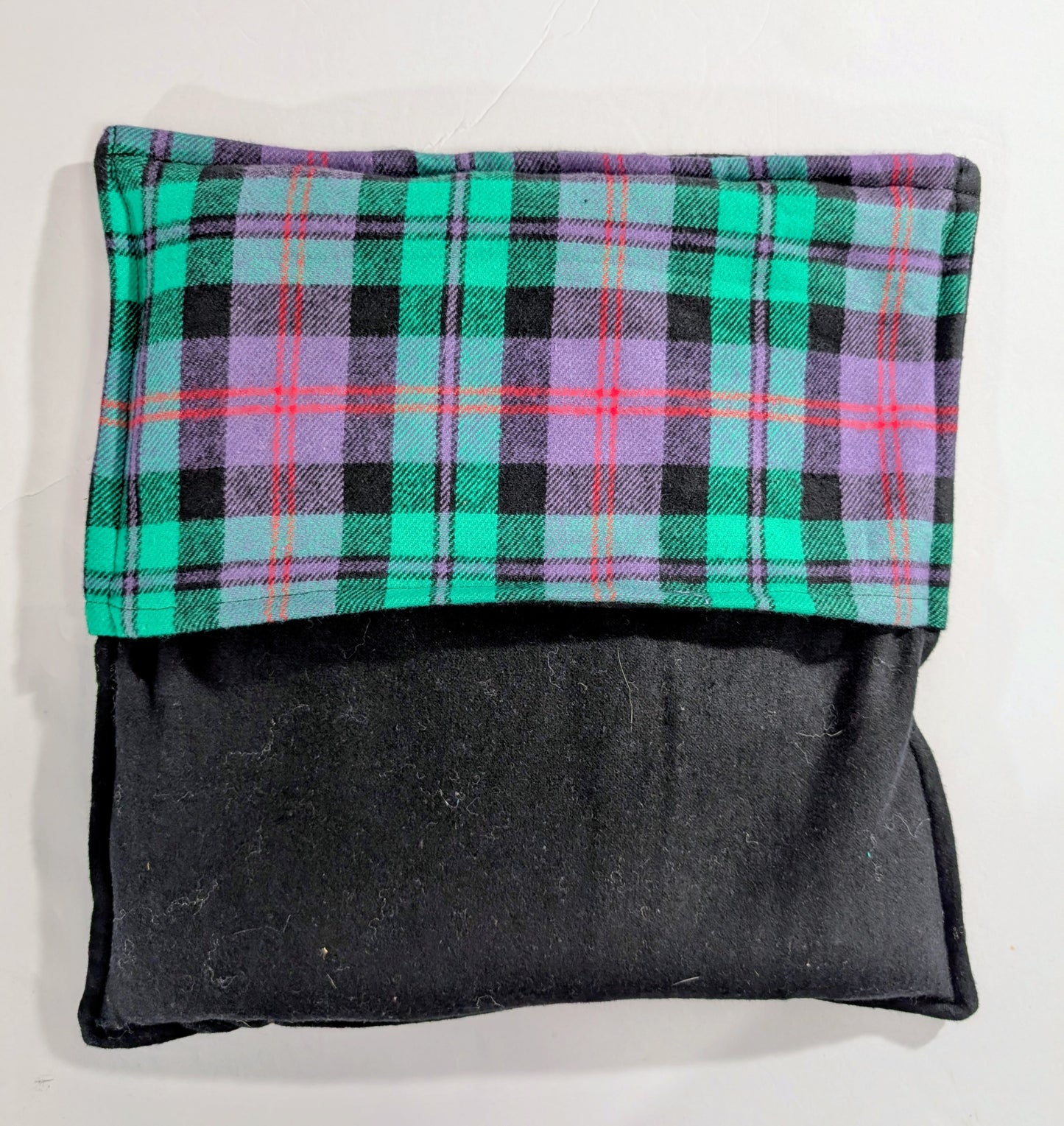 Rice-flax seed foot/hand warmer, rice bag, heat pad, Foot Warmer, Plaid