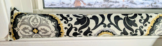 Door Draft Stopper, Cedar Filled, Draft Stopper, Window Draft Stopper, Paisley, Medallions