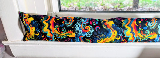 Door Draft Stopper, Cedar Filled, Draft Stopper, Window Draft Stopper, Bright, Oil Slick