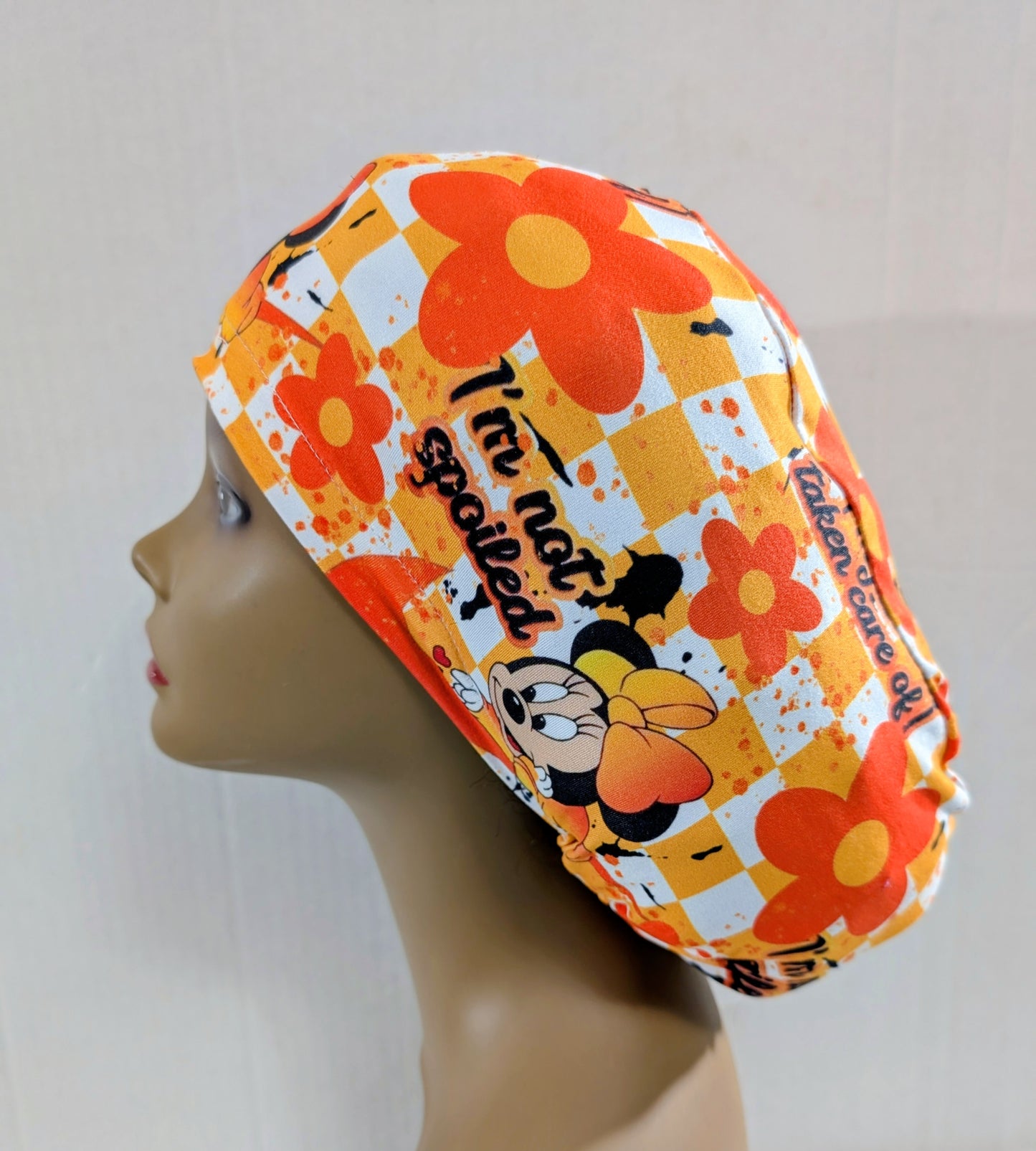 Flowers, Boujee, Scrub Cap, Surgical Hat, Euro Scrub Cap, European