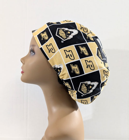 Scrub Cap, Surgical Hat, Euro Style Scrub Cap, Chemo Hat, Purdue