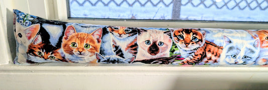 Door Draft Stopper, Cedar Filled, Draft Stopper, Window Draft Stopper, Cat