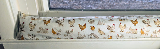 Door Draft Stopper, Cedar Filled, Draft Stopper, Window Draft Stopper, Chickens