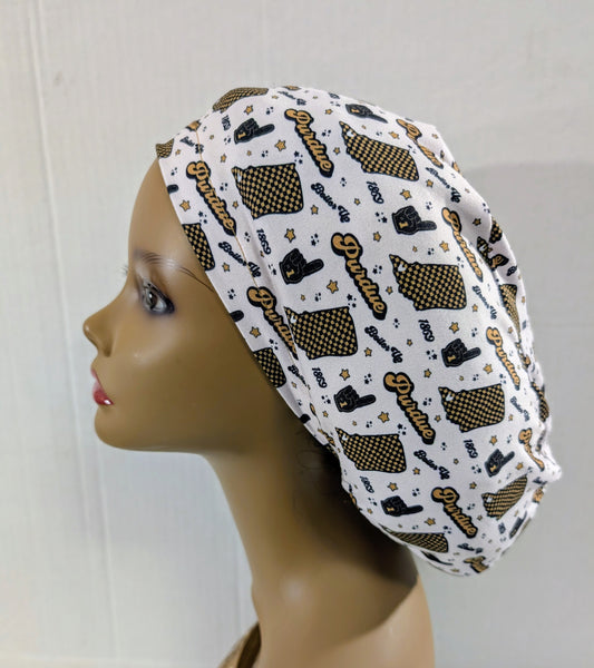 Purdue,  Scrub Cap, Surgical Hat, Euro Scrub Cap, European
