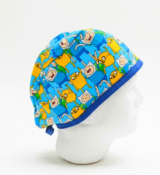 Cartoon, Adventure, Skull cap, Doo Rag, Scrub Cap, Surgical Hat, Chemo Hat