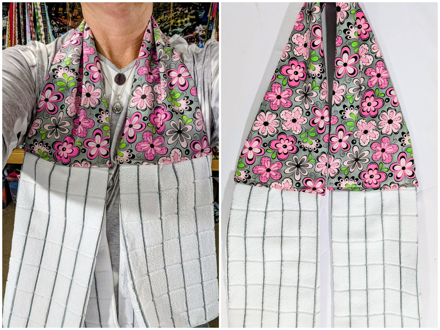 Flowers, Apron, Kitchen Towel, Towel Apron