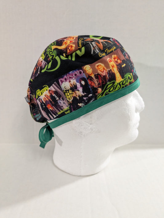 Poison, Skull cap, Doo Rag, Scrub Cap, Surgical Hat, Chemo Hat