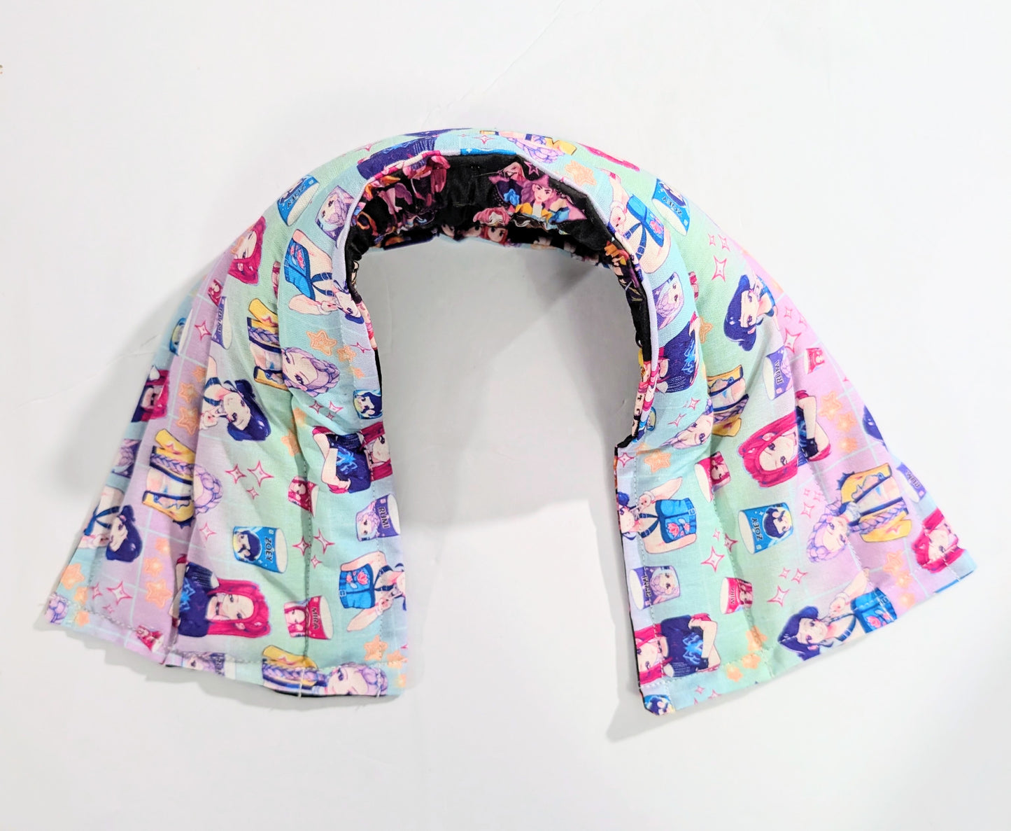 Rice flax seed therapeutic  heating/cooling neck wrap, rice bag, Anime