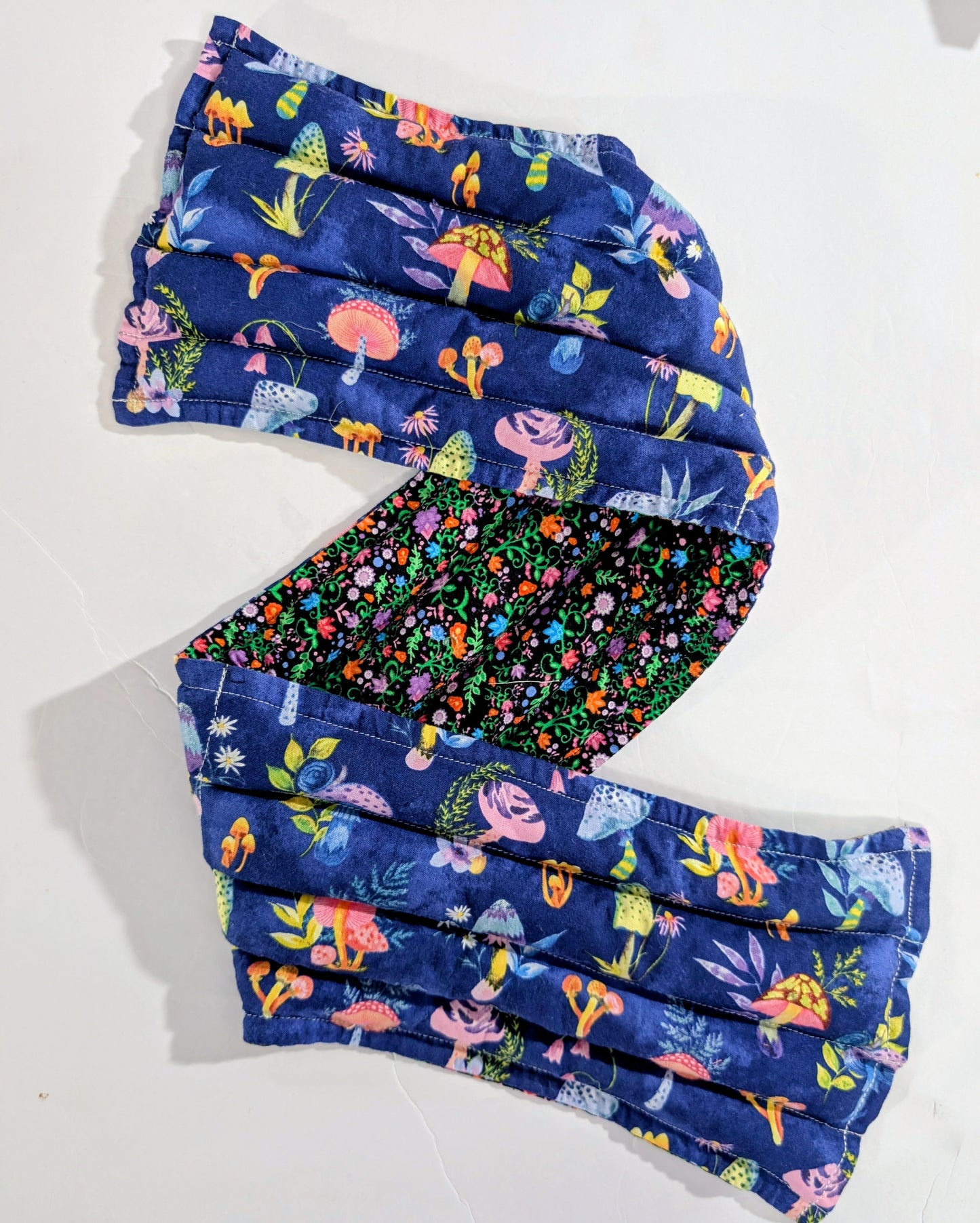 Rice flax seed therapeutic  heating/cooling neck wrap, rice bag, Flowers, Mushrooms