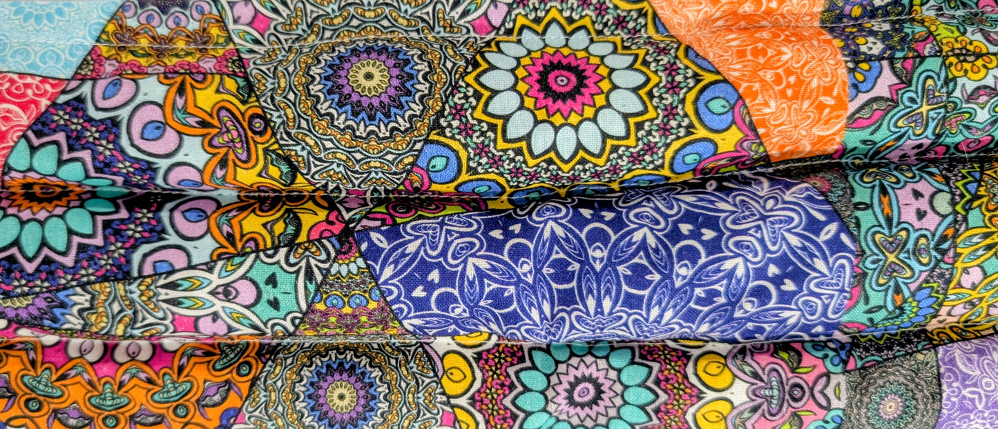 Rice flax seed therapeutic  heating/cooling neck wrap, rice bag, Bohemian