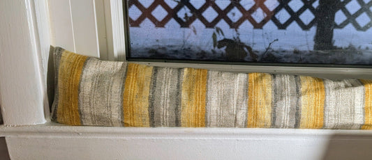 Door Draft Stopper, Cedar Filled, Draft Stopper, Window Draft Stopper, Stripes
