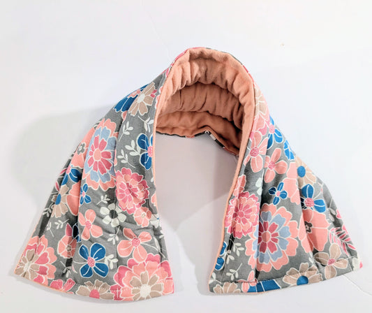 Rice flax seed therapeutic  heating/cooling neck wrap, rice bag, Flowers