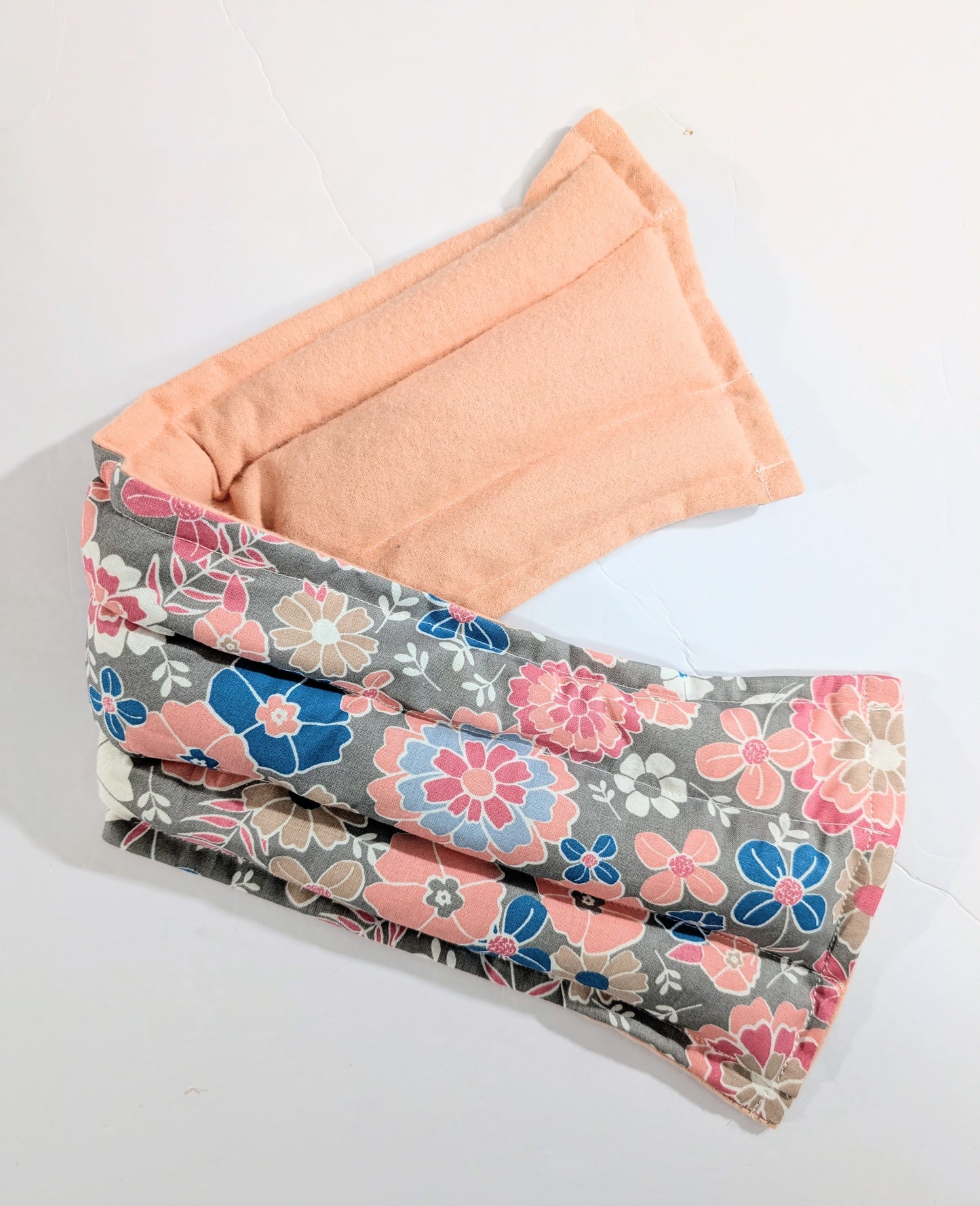 Rice flax seed therapeutic  heating/cooling neck wrap, rice bag, Flowers