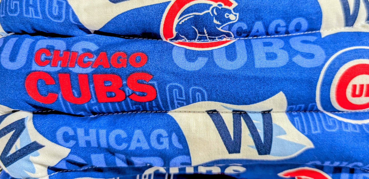 Rice flax seed therapeutic  heating/cooling neck wrap, rice bag, Baseball, Cubs