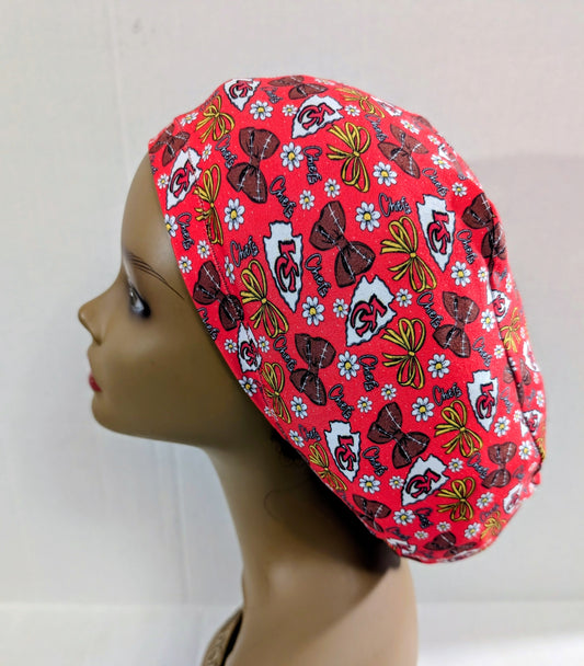 Kansas, European Style Scrub Cap, Scrub Cap, Chemo Hat, Stretchy
