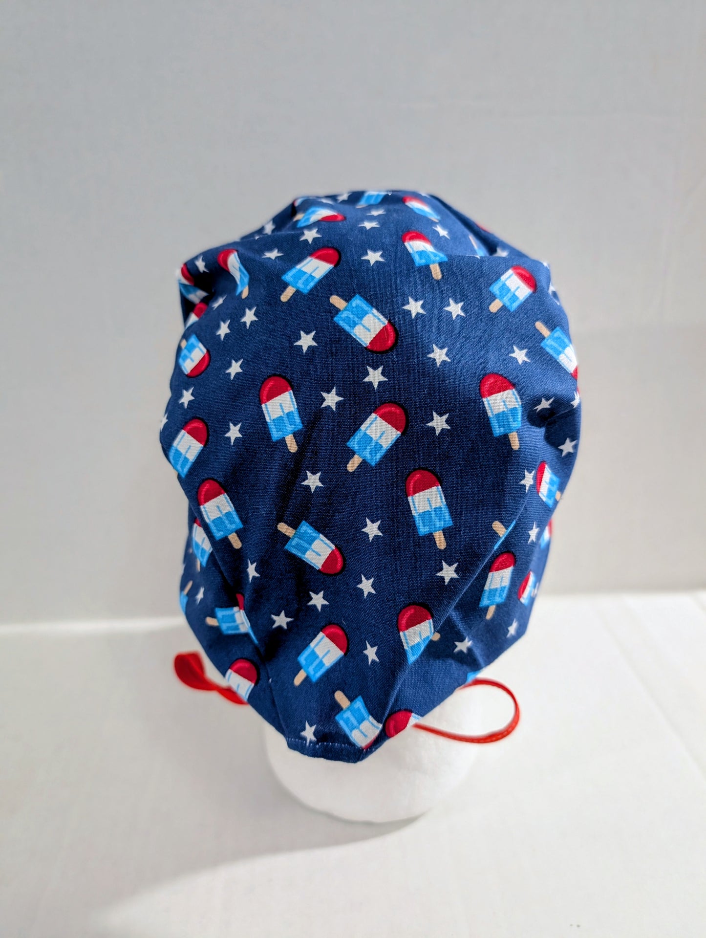 USA, Patriotic, 4th of July, Skull cap, Doo Rag, Scrub Cap, Surgical Hat, Chemo Hat